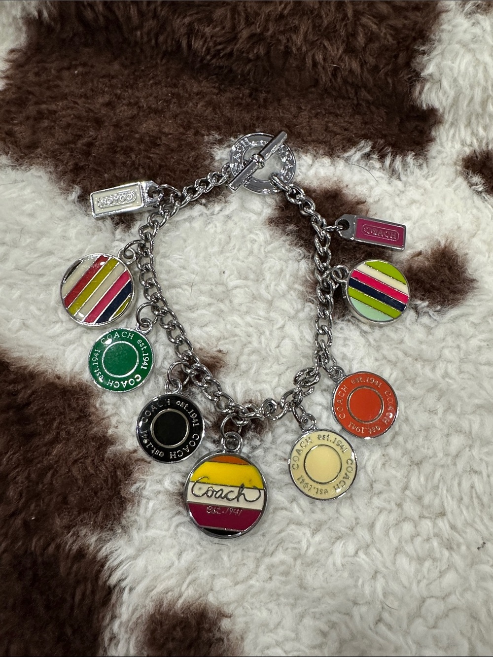Vintage Y2K Coach Enamel Bracelet